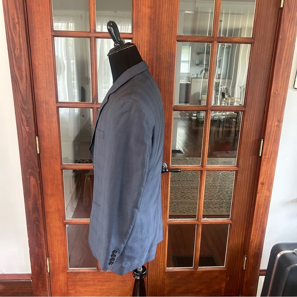 Albert Nipon Jacket Adult 40r Solid Gray Single B… - image 7